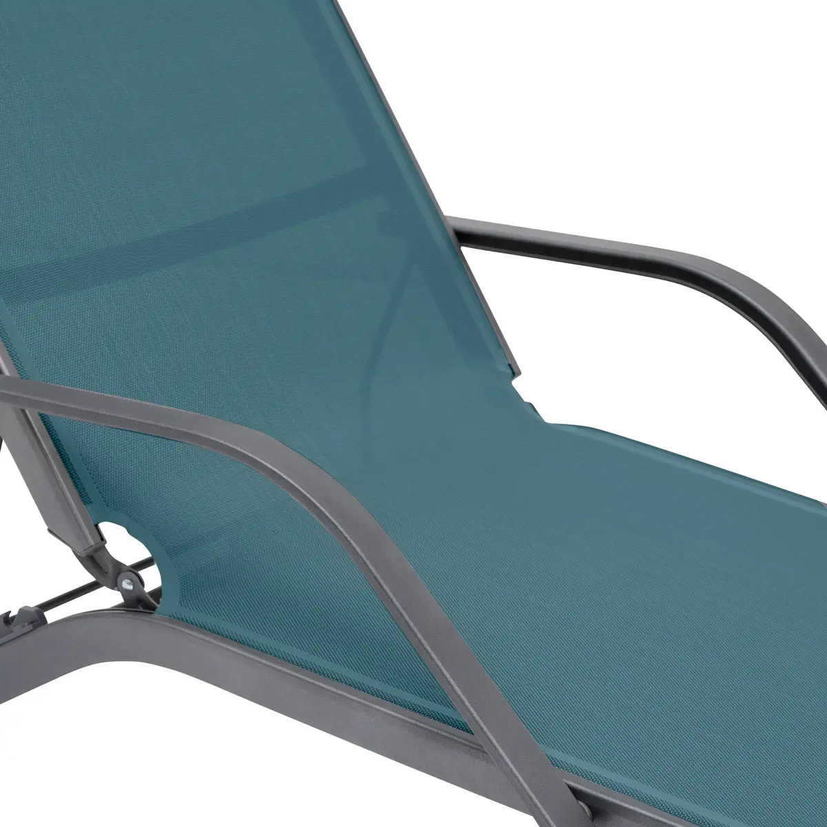 Transat "Bayamo" bleu canard & graphite en aluminium traité époxy