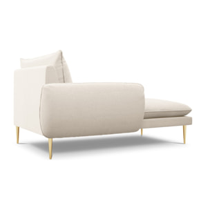 Méridienne gauche "Vienna" en bouclé beige