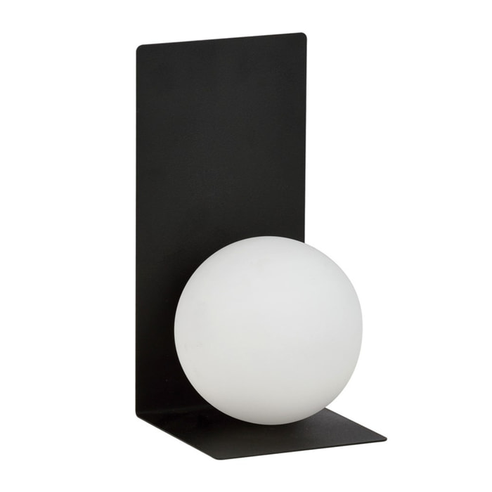 Lampada da parete FORM in acciaio nero e vetro