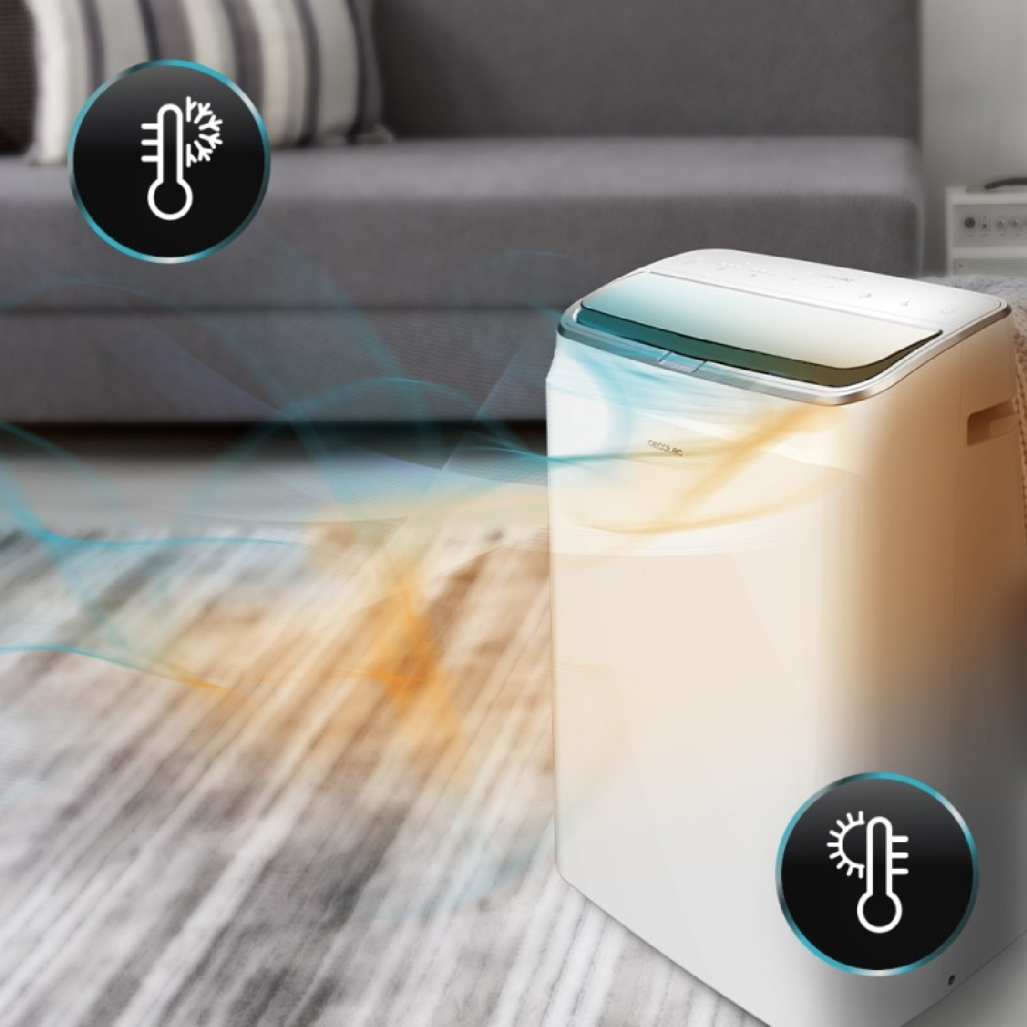 Cecotec Climatiseur portatif ForceClima 12800 Soundless Heating Connected