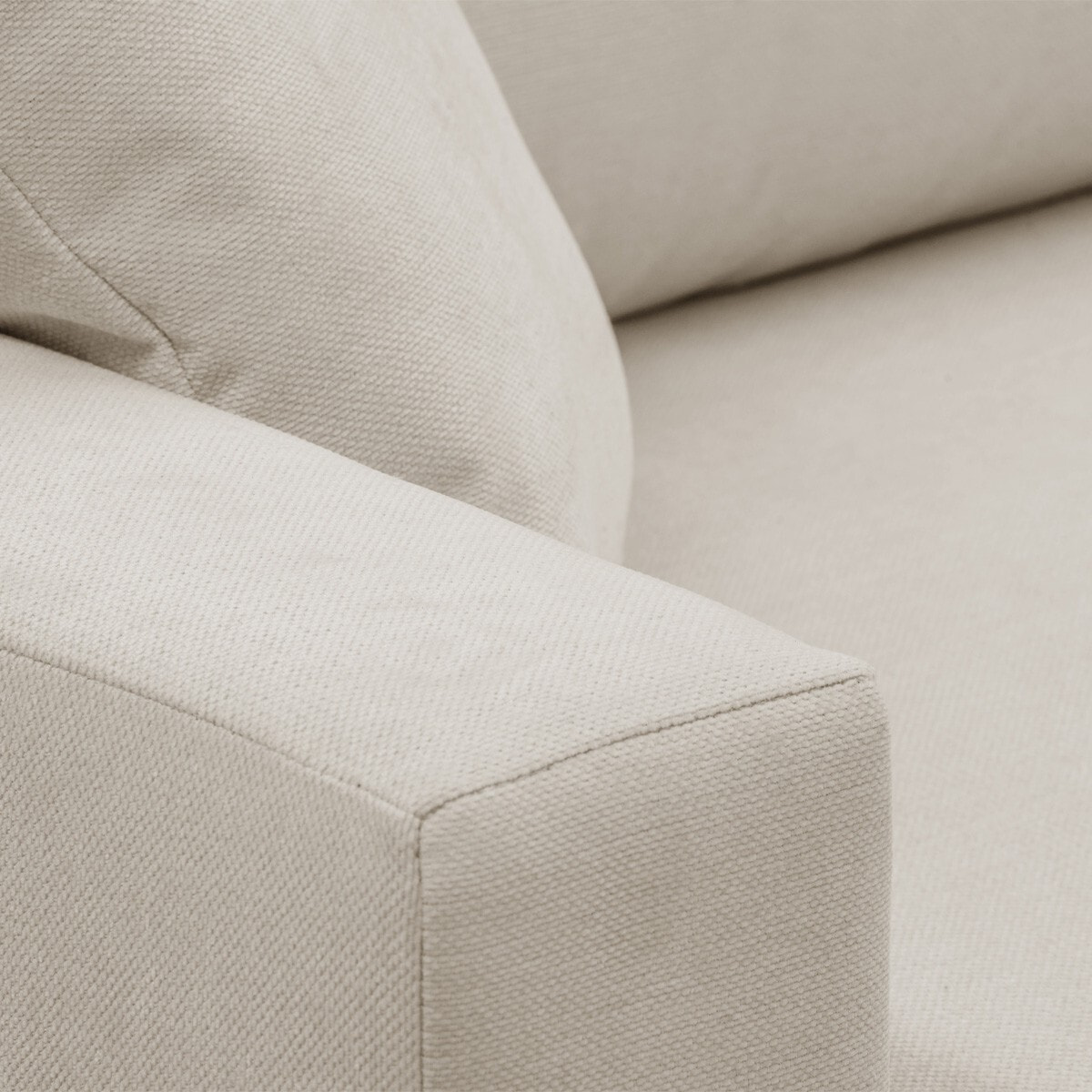 Canapé d'angle à droite convertible 5 places en tissu chenille - ROBIN