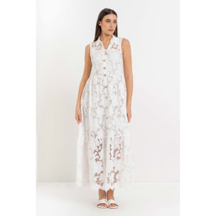 Kocca - Abito chemisier maxi in pizzo Donna