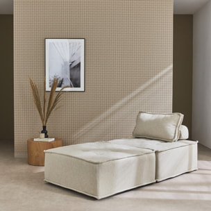 Chauffeuse pour canapé modulable tissu capitonné (lot de 2) DAO