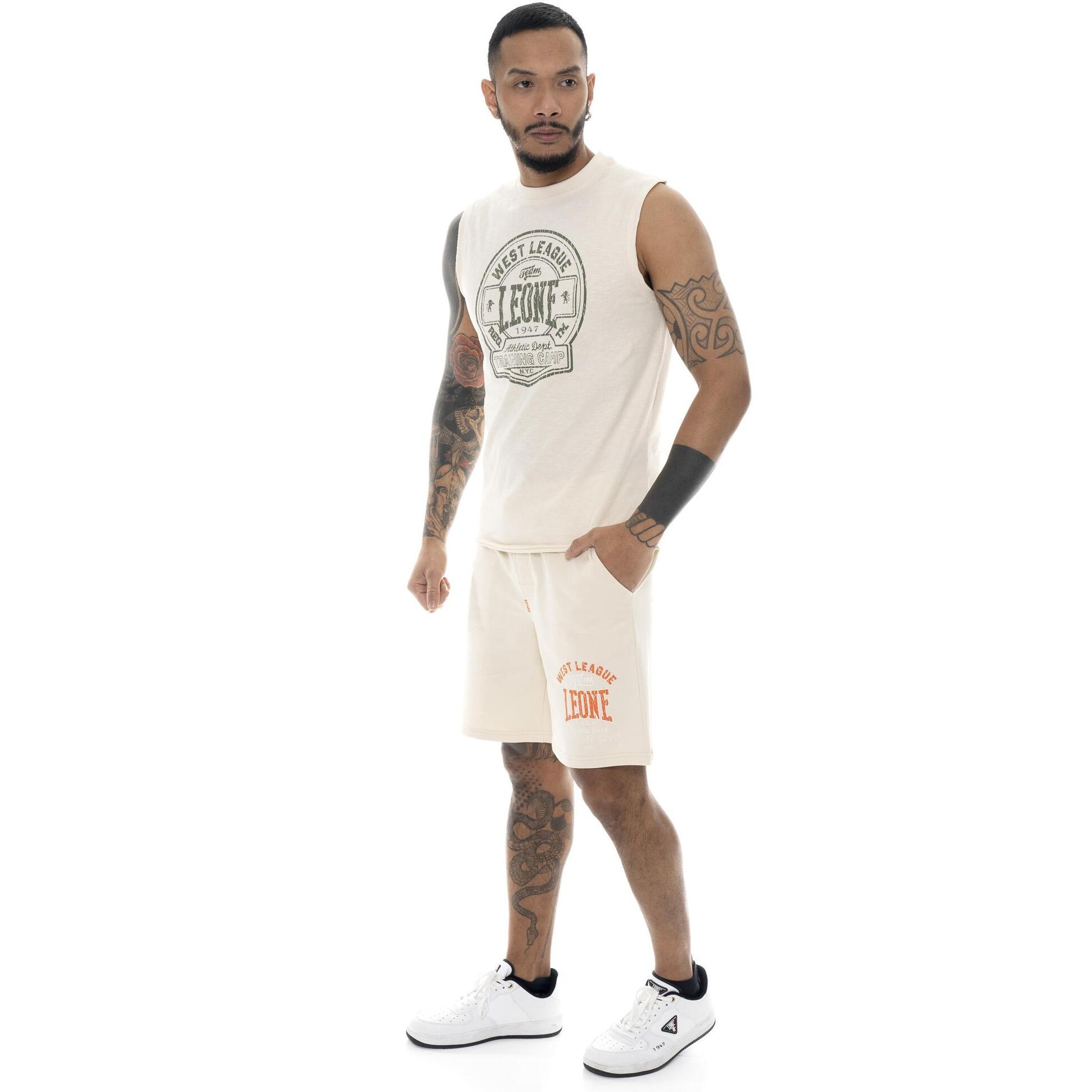 Pantaloncini da uomo in cotone Leone Military 1947