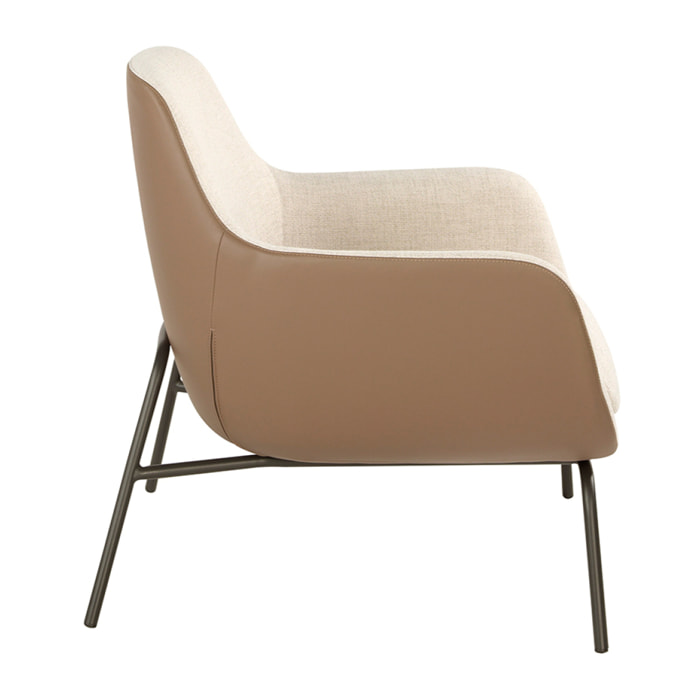 Sillón en polipiel 77x76x84cm