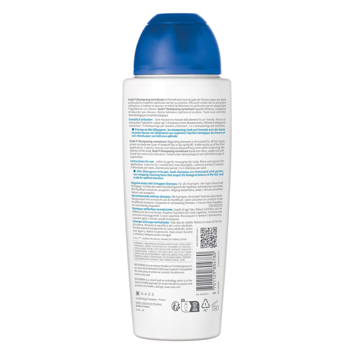 Nodé P - Shampooing Antipelliculaire Normalisant - Tous Types de Cheveux - 400 ml
