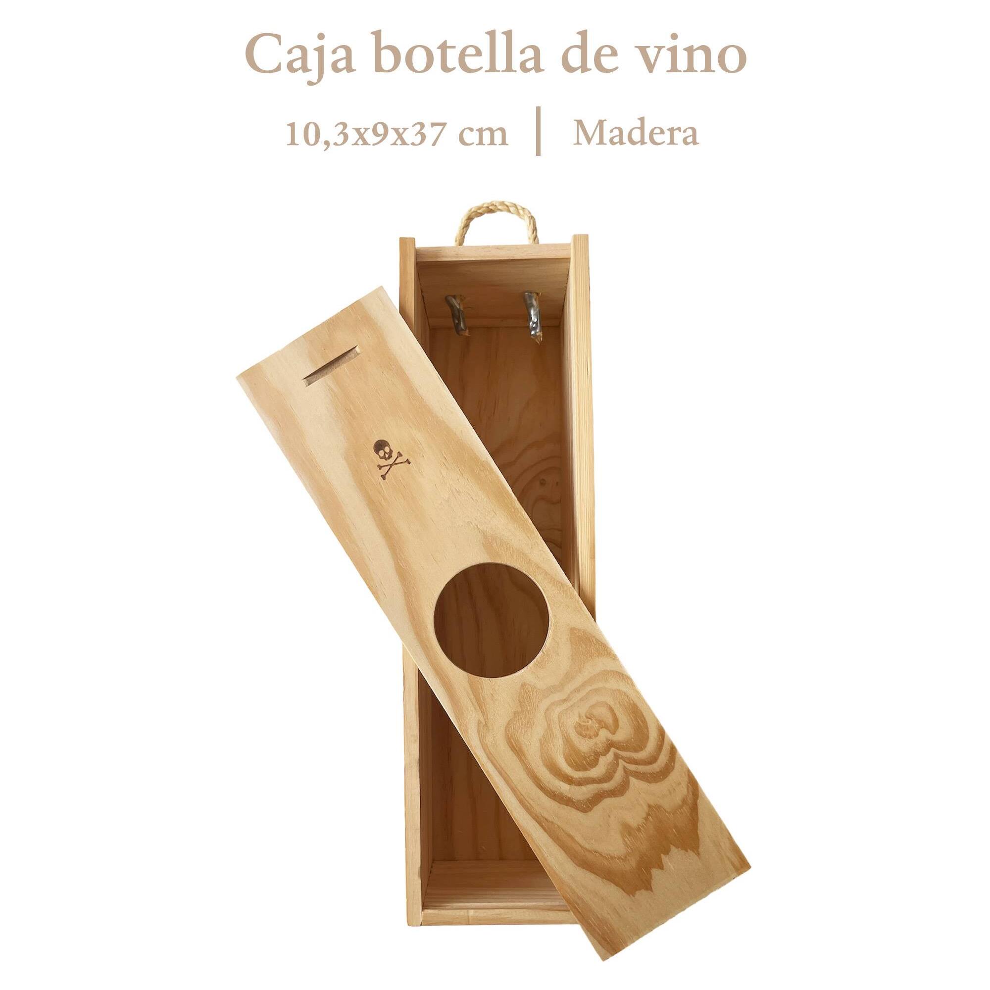 Caja de regalo para botella de vino h.37 en madera scalpers home