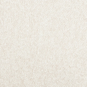 Pouf galet bouclette Estria blanc ivoire 47x38cm