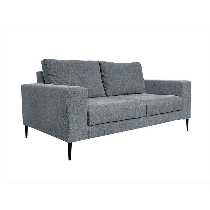 Canapé 3 pl SAMBRE 191 cm fixe tissu Grey - 100% déhoussable - Fab. France