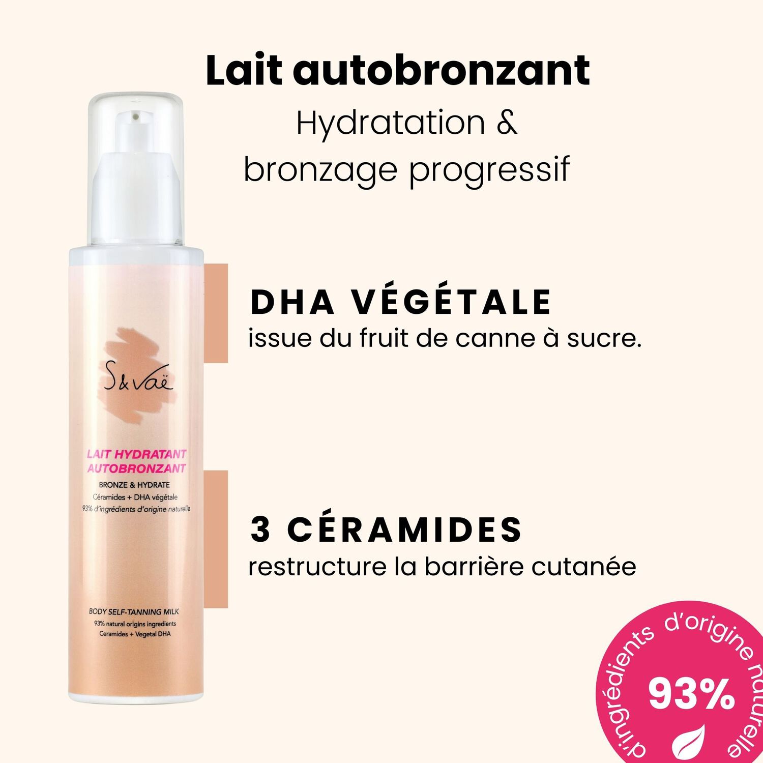 Lait hydratant autobronzant Corps - Bronze & Hydrate 150 ml