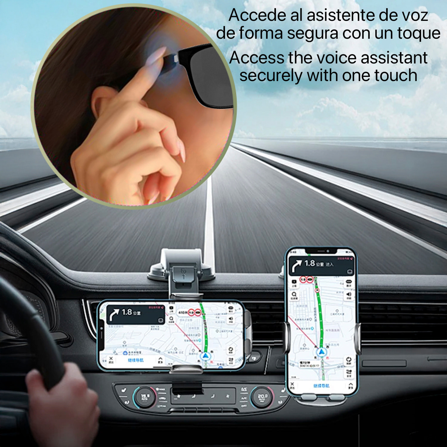 Gafas inteligentes GS08, llamada bluetooth, asistente de voz, control remoto de la cámara.