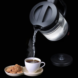 Hervidor de agua eléctrico JATA HA702 de 1,2 litros. Jarra de borosilicato. Máxima rapidez