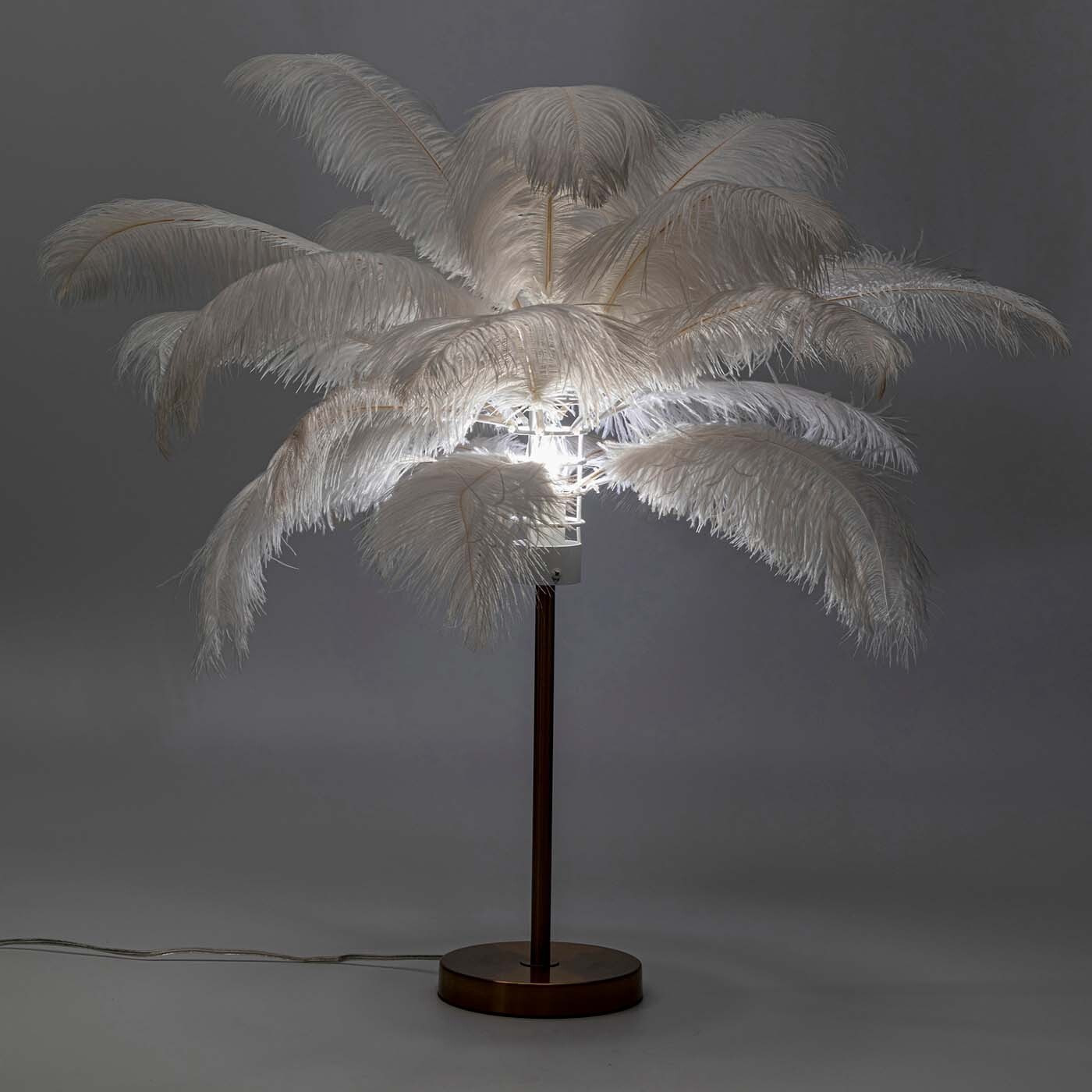 Lampe plumes blanches Kare Design