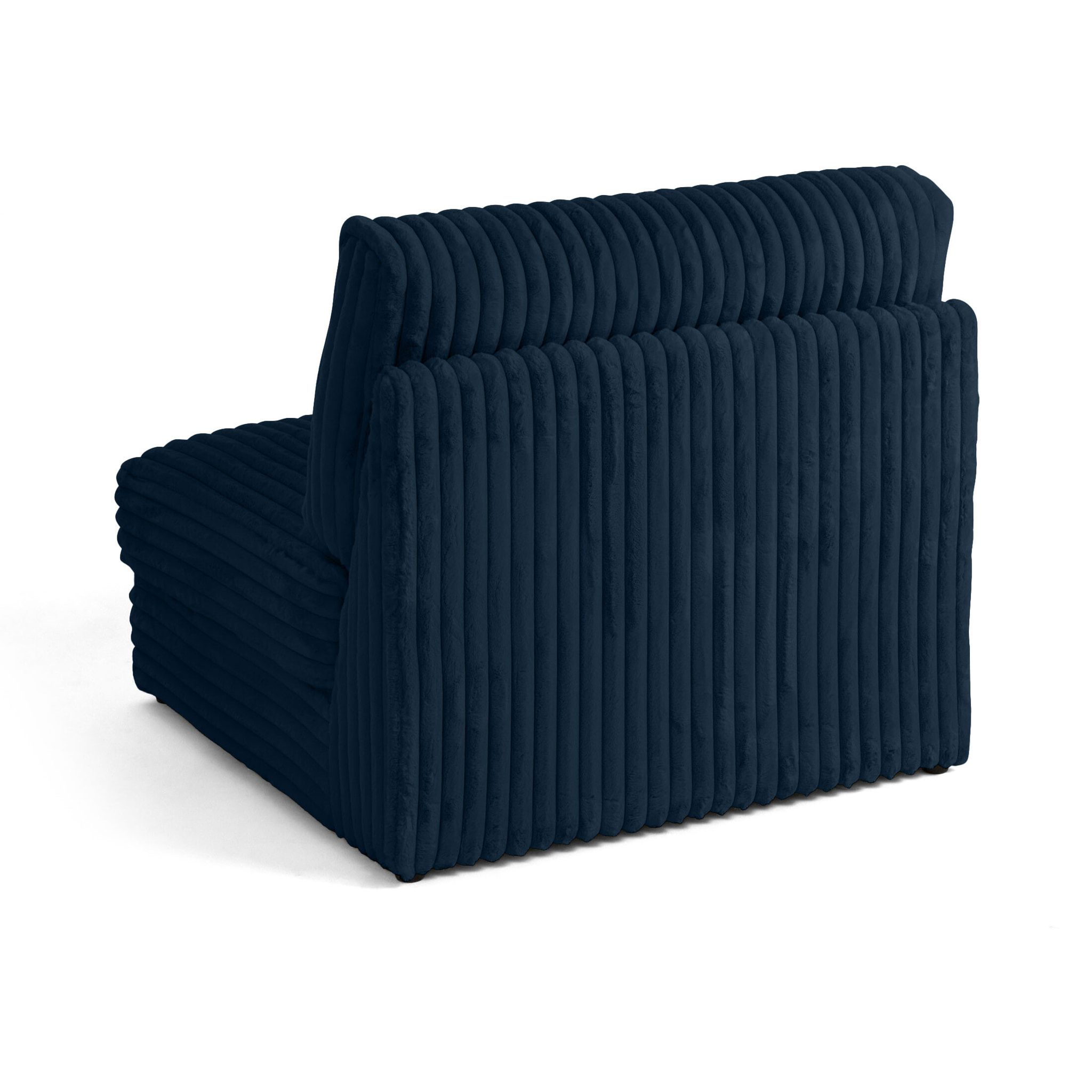 Jasper - module d'assise - en fausse fourrure côtelée - Bleu