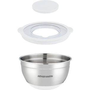 Set de 3 bols melangeurs inox blanc