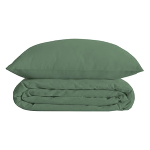 Parure de lit Landiha Percale vert jade 240x220cm