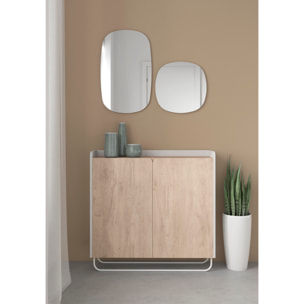 Set de espejos ovalados Eclipse aglomerado mostaza 65/40x40x2 cm