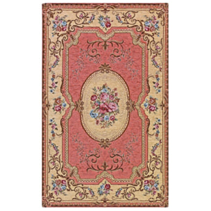 Tappeto Salotto Aubusson Classico Rosa