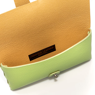 Argelato mini bolso de mano / cartera mujer. Piel auténtica Dollaro.