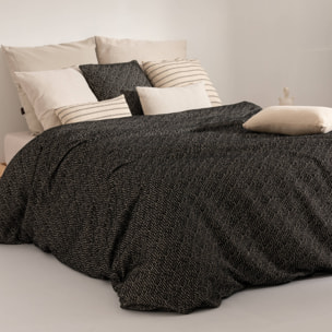 Housse de couette jacquard Benisa Noir