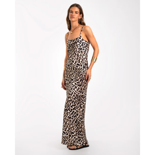 Vestido lencero leopardo