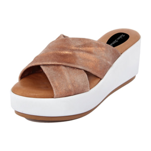 SANDALO IN PELLE MADE IN ITALY FASHION ATTITUDE COLORE COLORE Dorato