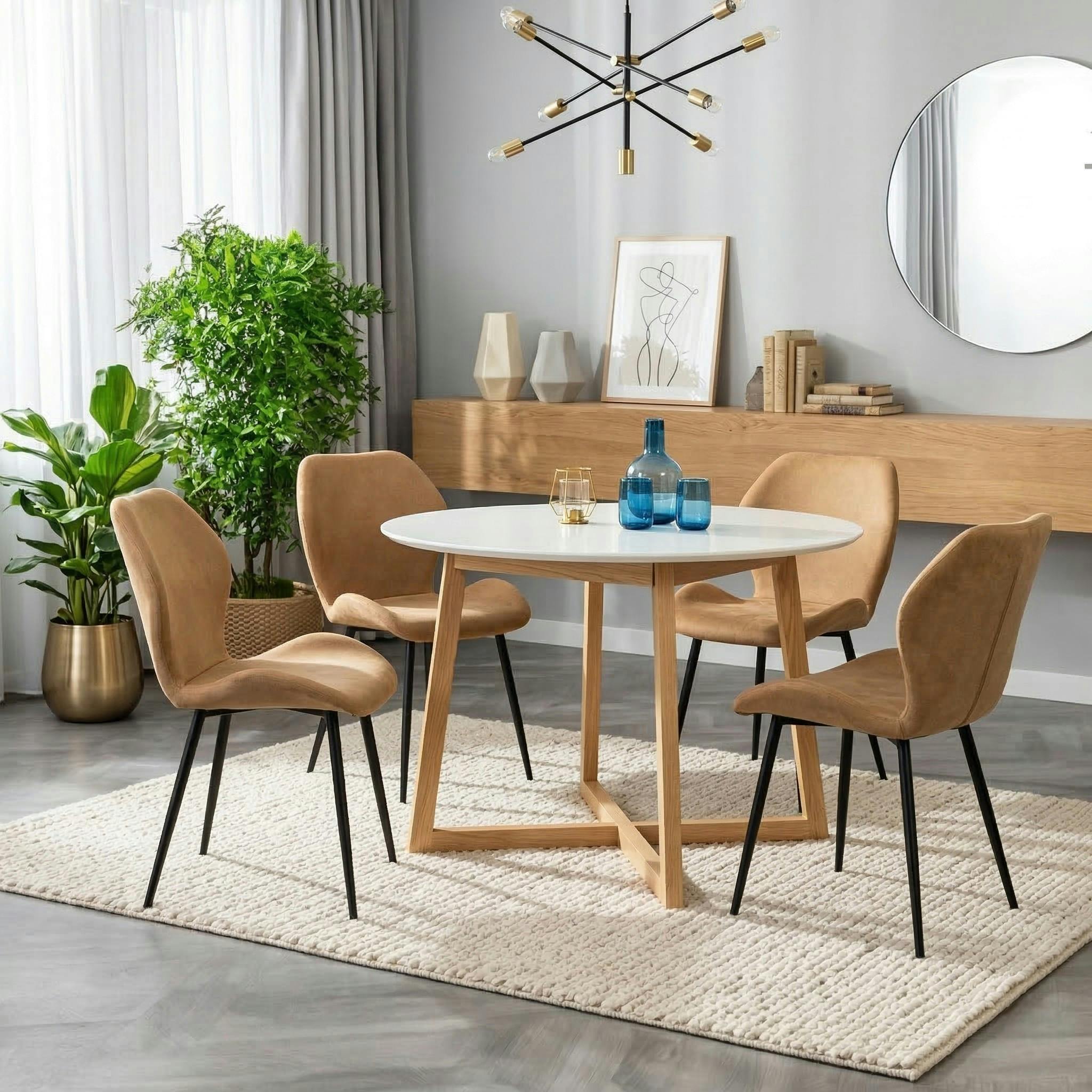 Chaise de salle à manger camel (lot de 2) HAWAI