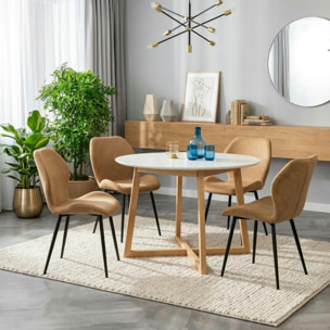 Chaise de salle à manger camel (lot de 2) HAWAI