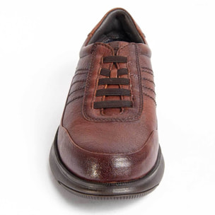 Zapato Oxford De Piel - Marron