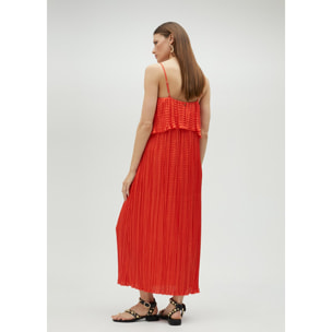 Vestito midi con volant