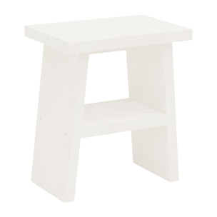 Table de chevet ou table d'appoint en bois massif 45x39cm en blanc Hauteur: 45 Longueur: 39 Largeur: 25