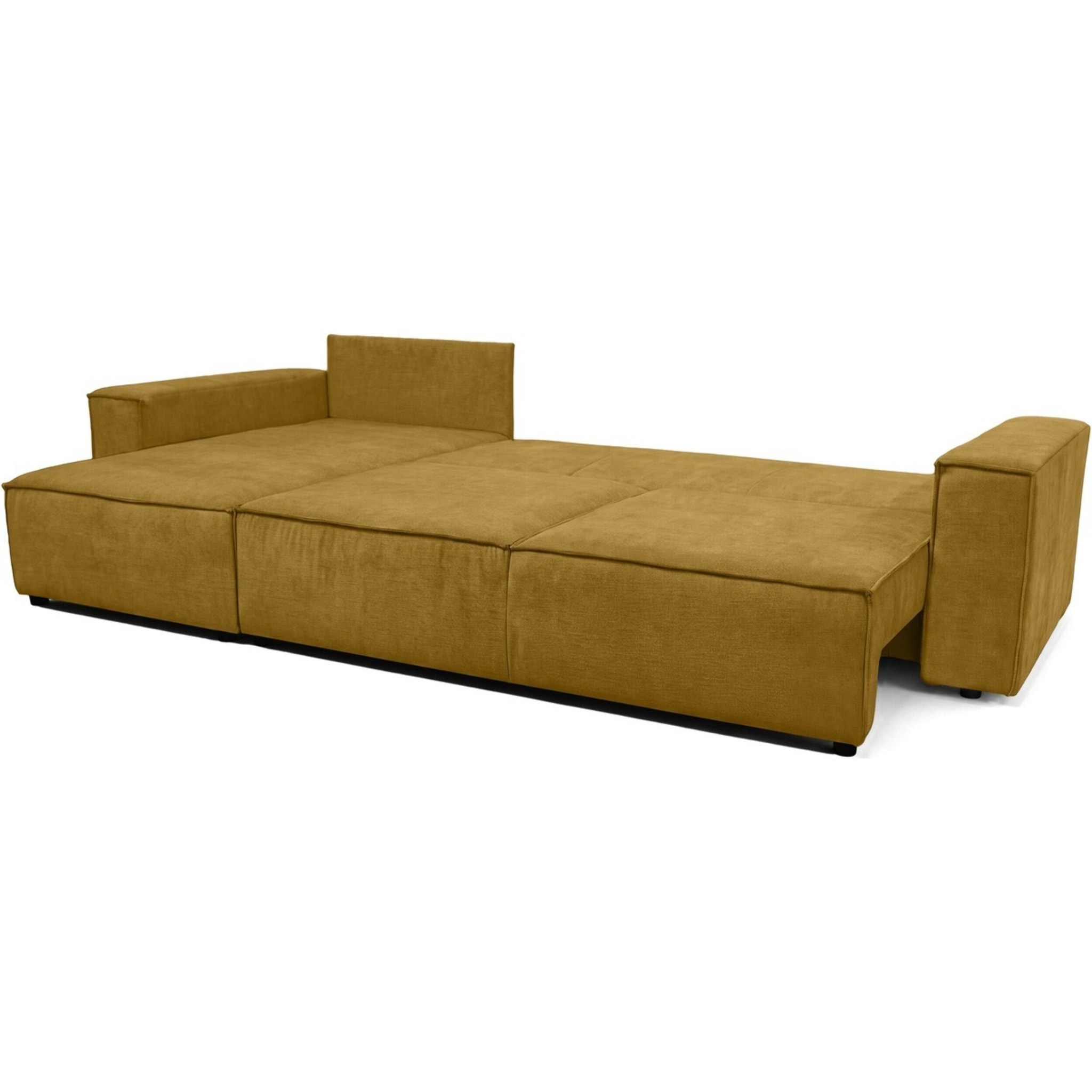 Canapé d'angle convertible 5 places en tissu chenille - HARPER