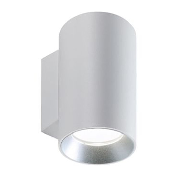 Show - Applique Cilindrico Da Parete A Led 10W+10W A Luce Calda Colore Bianco