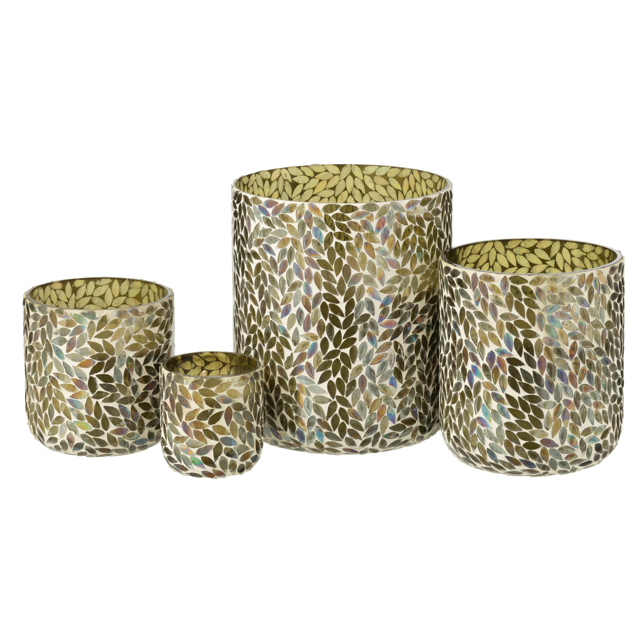 J-Line bougie parfumée Tea & Herbs - verre - vert - XL - 150H