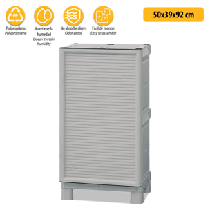 Armario de mediana altura en polipropileno, L 500 x P 390 x H 920 mm