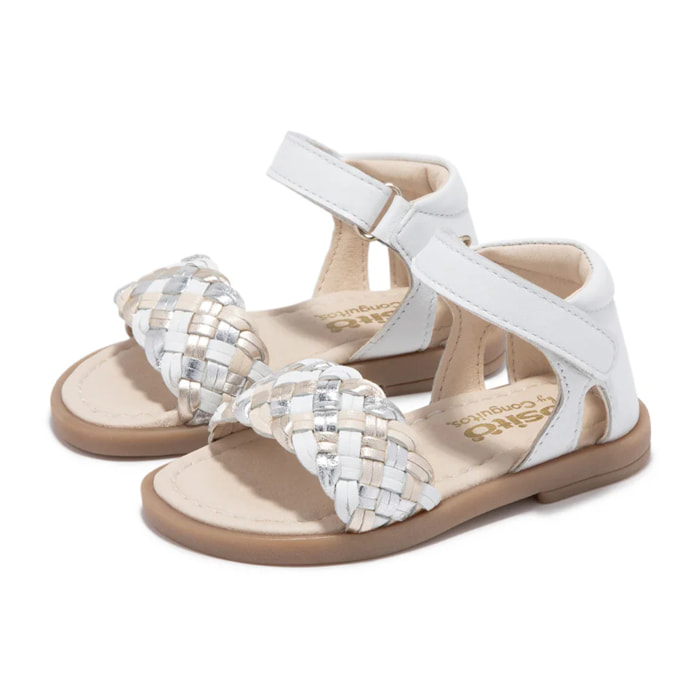 Sandalias De Bebé Trenza Blanco