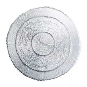 Lot de 6 Dessous d'assiette rond argent