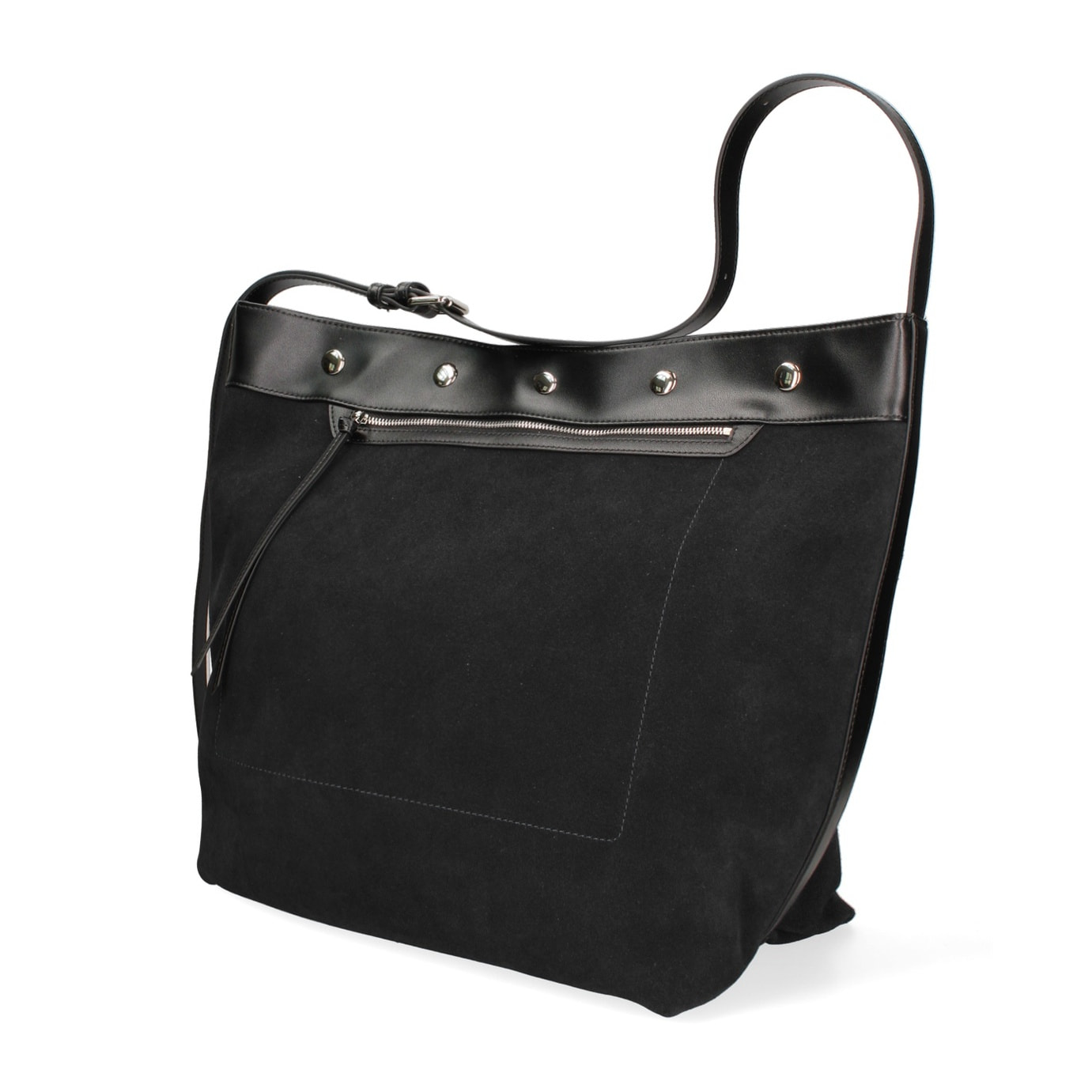 Borsa a spalla da donna Made in Italy - Modello Ardenza Pro - Pelle e Cotone - 33.0 x 35.0 x 20.0 cm