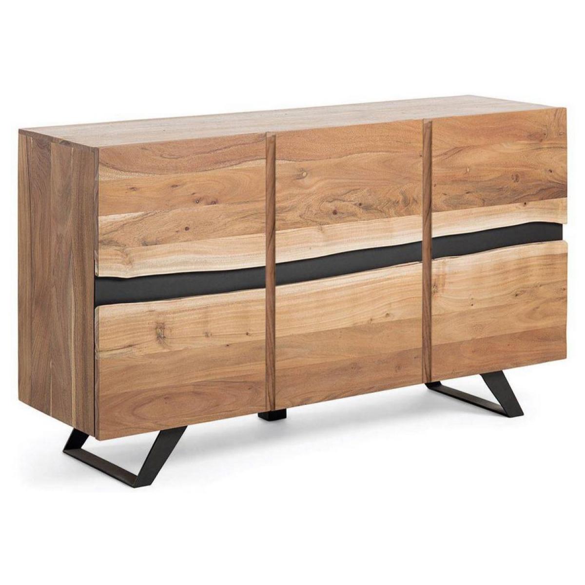 CREDENZA ACHILLE 85CM 3A ACACIA METALLO ORIZ