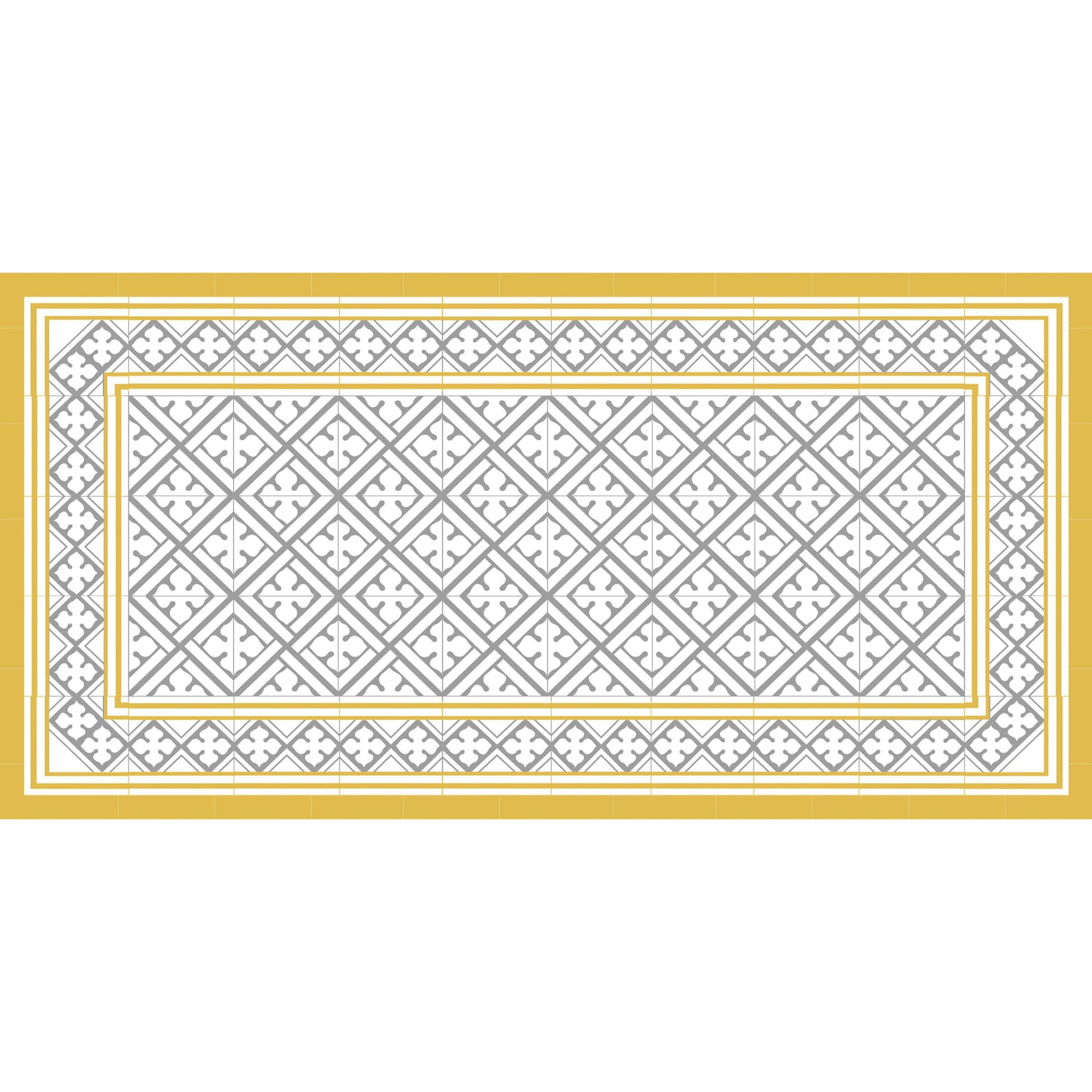 Alfombras vinílicas de Ceramiko - Palace mustard and grey