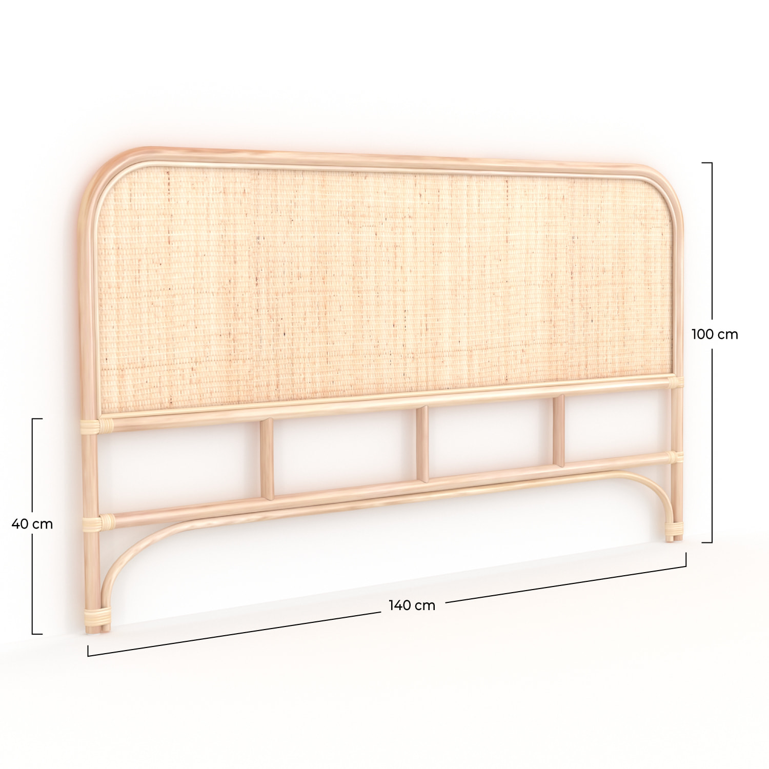 Tête de lit 160 cm en rotin naturel - Grace