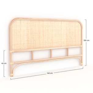 Tête de lit 160 cm en rotin naturel - Grace