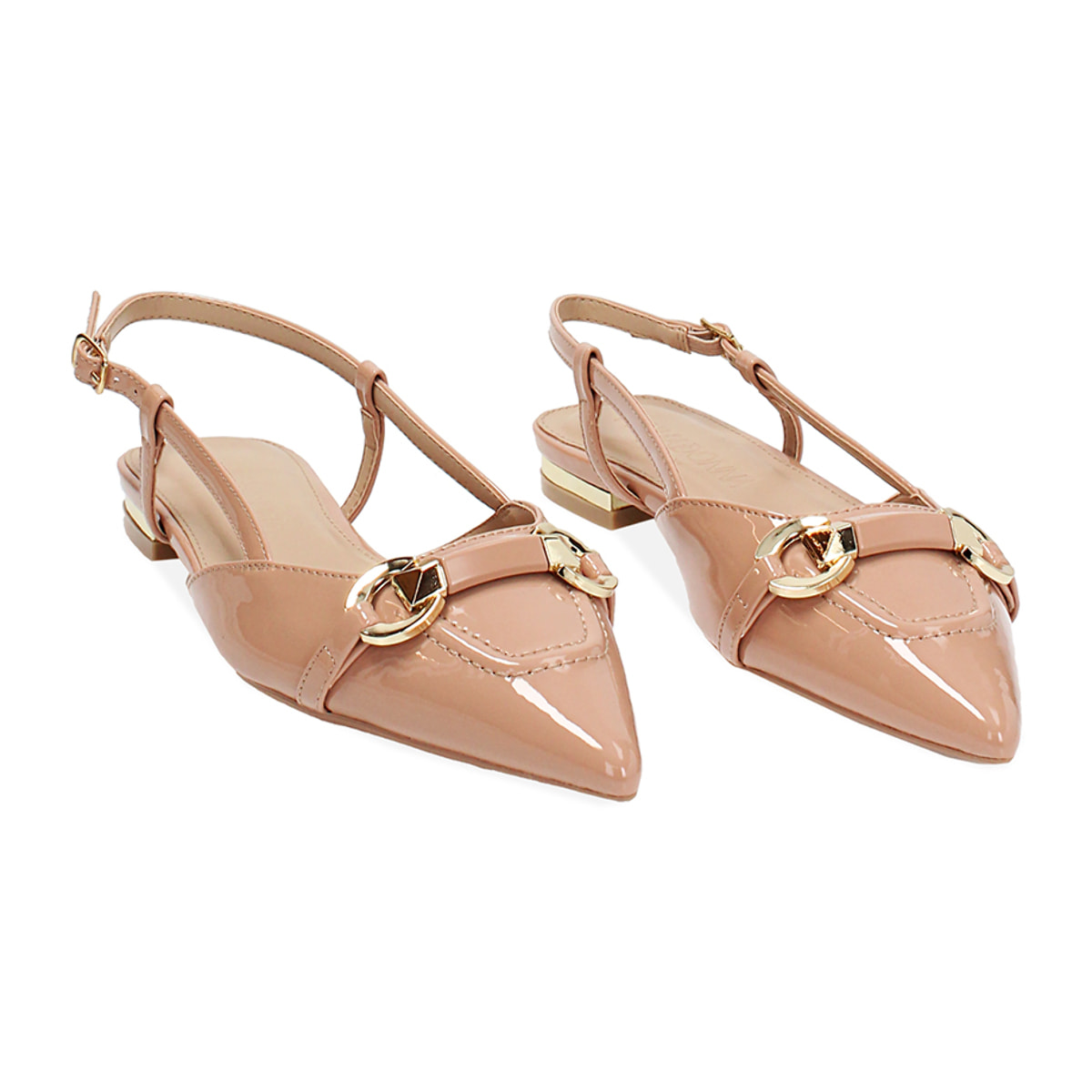 Ballerine slingback donna nude a punta