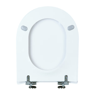 Abattant wood slim déclipsable uni - Blanc