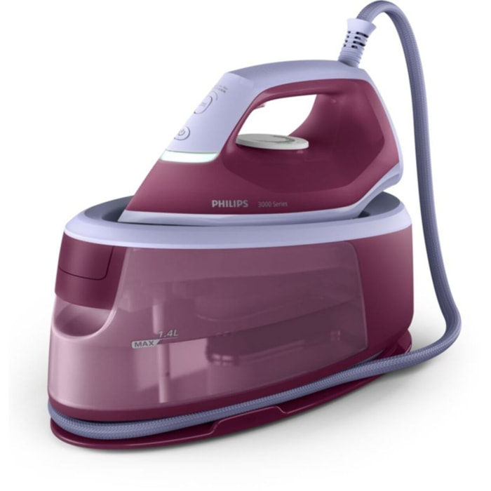 Centrale vapeur PHILIPS PSG3001/30 Série 3000 Mauve 1.4L, 6 bars