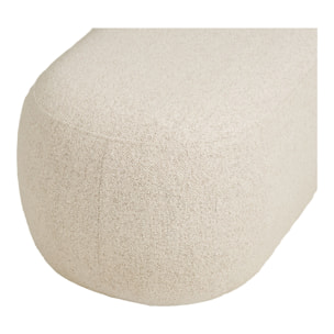 Blossomville - Panca in bouclé sabbia con gambe in pino 100x50x38 cm