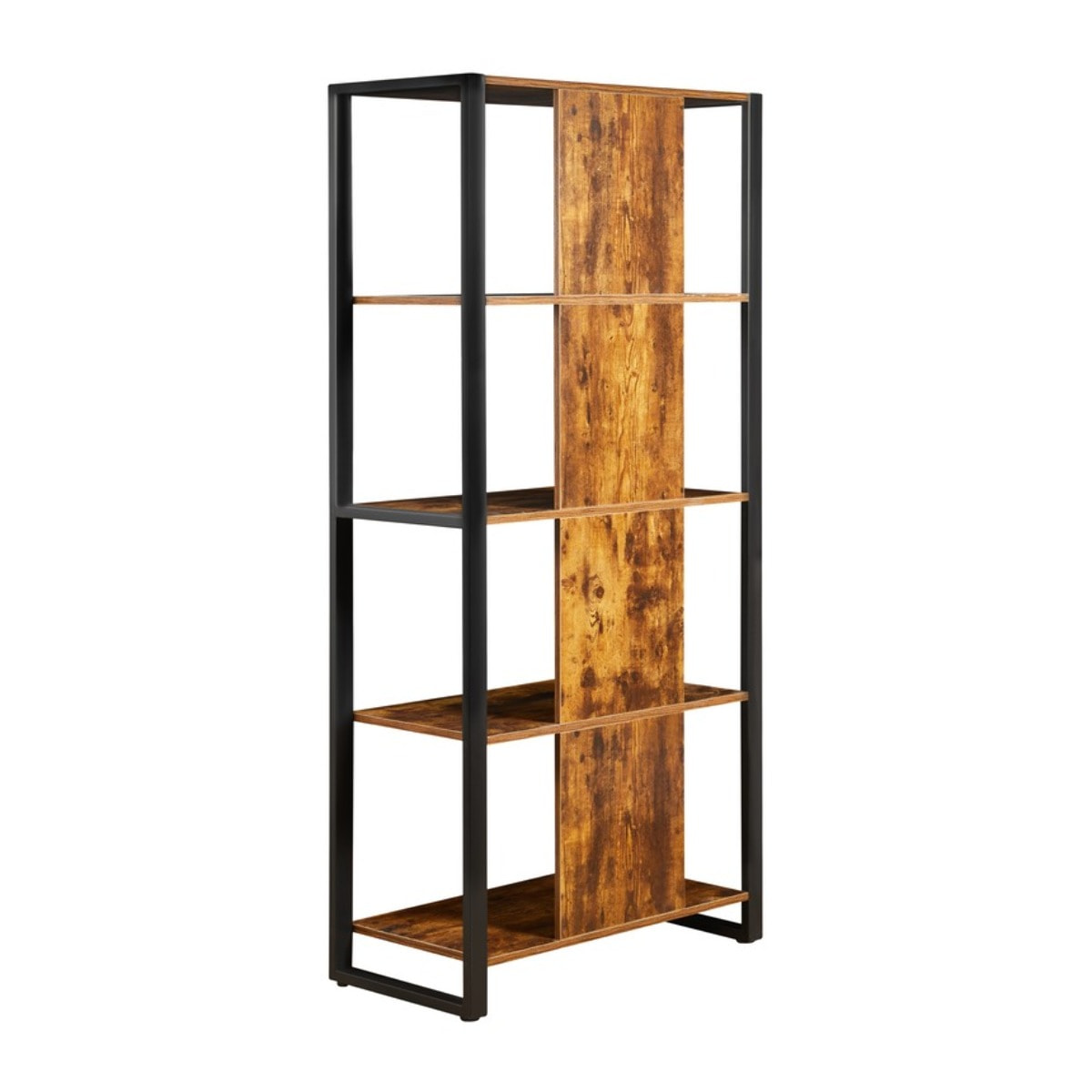 Libreria industrial 5 ripiani con struttura in metallo