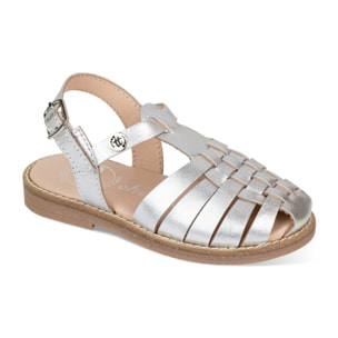 Cangrejera Elegante Piel Natural. Hebilla