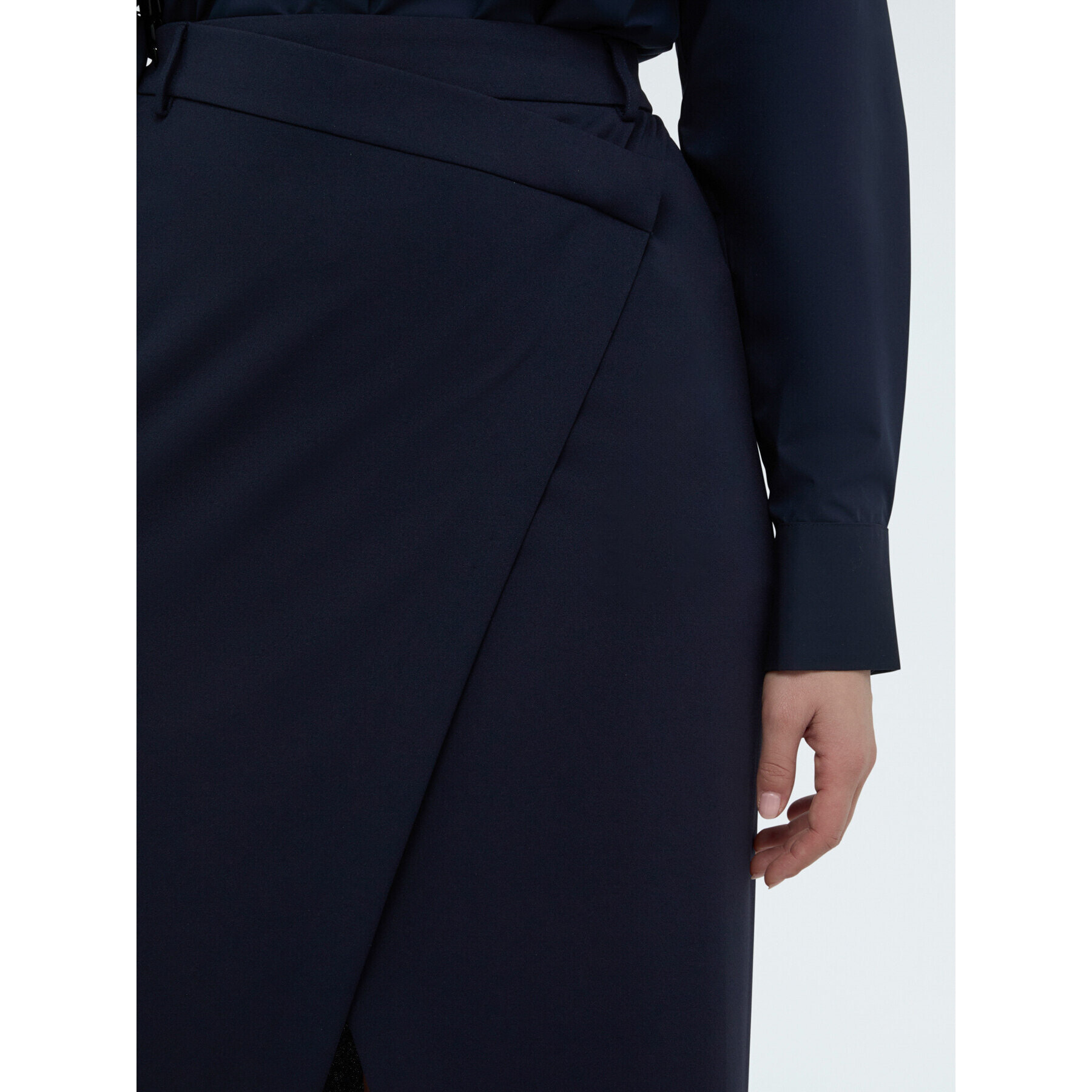 Fiorella Rubino - Gonna lunga con chiusura portafoglio - Blu