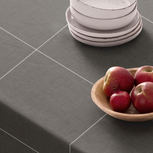 Nappe imprimée anti-taches LAO ANTRACITA